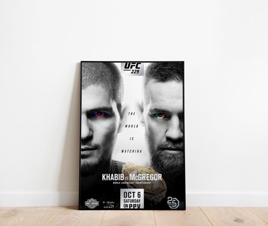 Discover UFC 229 | October 6, 2018 | Khabib Nurmagomedov vs Conor McGregor | Las Vegas, Nevada | Print Poster