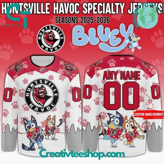 Discover Custom Huntsville Havoc BlueyDad Day 2025 Men's Hockey Jersey