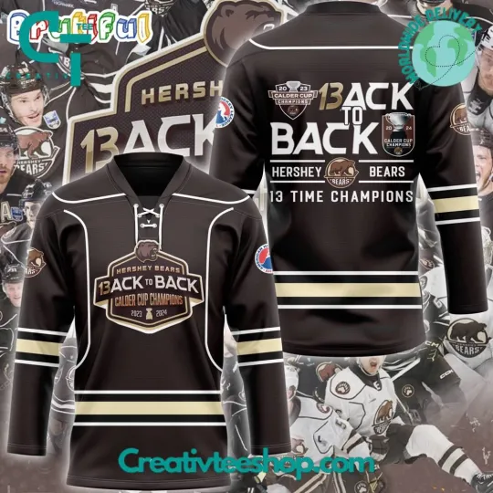 Discover Hershey Bear 13 Back to Back Champions Hockey Jersey Fan Gift S-5XL