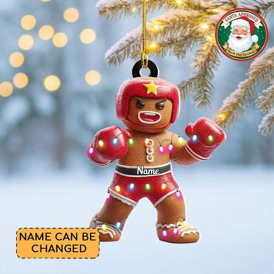Discover Personalized Boxer Gingerbread Ornament, Boxer Ornament, Boxer Baking Ornament Gift, Xmas Holiday Gingerbread Ornament Decor