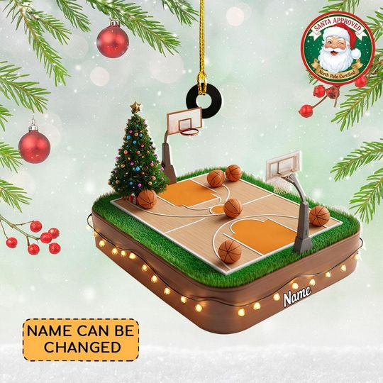 Discover Personalized Basketball Christmas Ornament, Basketball Player Ornament, Basketball Court Decor, Basketball Loves Ornament Gift