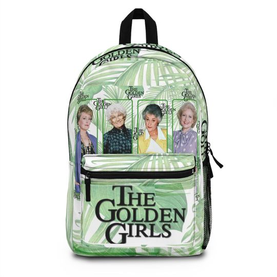 Discover Stay Golden Backpack, Retro TV Book Bag, TV Lover Gift, 80s