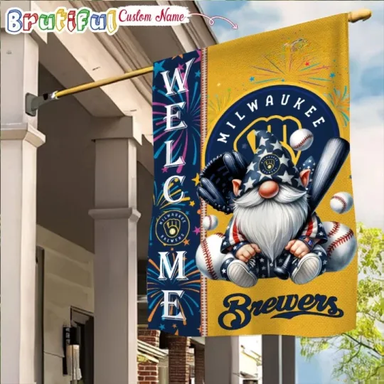 Discover Personalized Milwaukees Team-Brewers 4th Of July  Flag, Happy 4th July Flag
