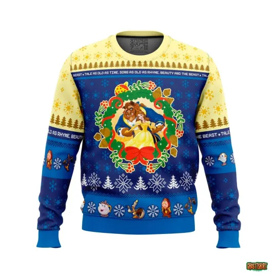 Discover Christmas Beauty and the Beast Disney Ugly Christmas Sweater
