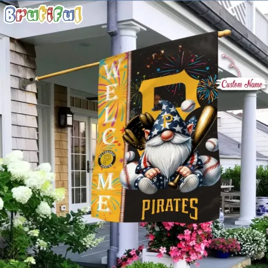 Discover Personalized Pittsburghs Team-Pirates 4th Of July Flag, Happy 4th July Flag