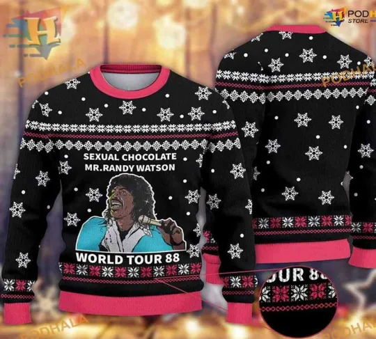 Randy Watson Ugly Christmas Sweater world tour 88 Xmas