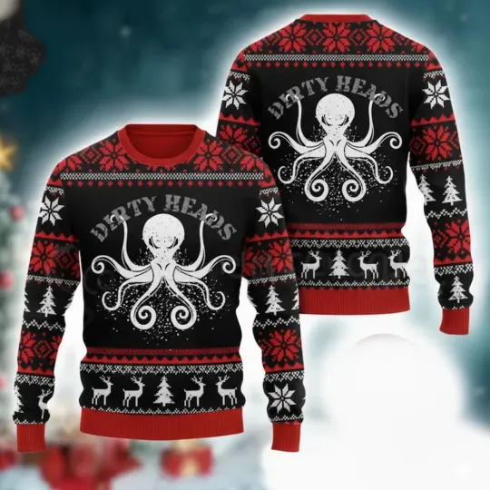 Discover Dirty Heads BAND Octopus Christmas Ugly Sweater