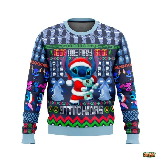 Discover Stitch and Lilo Merry Stitchmas Ugly Christmas Sweater