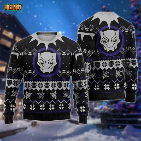 Black Panther Marvel Ugly Christmas Sweater
