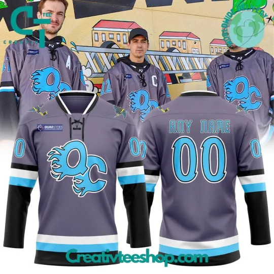 Discover Custom Quad City Stor.m Professional Special Grey Hockey Jersey S-5XL