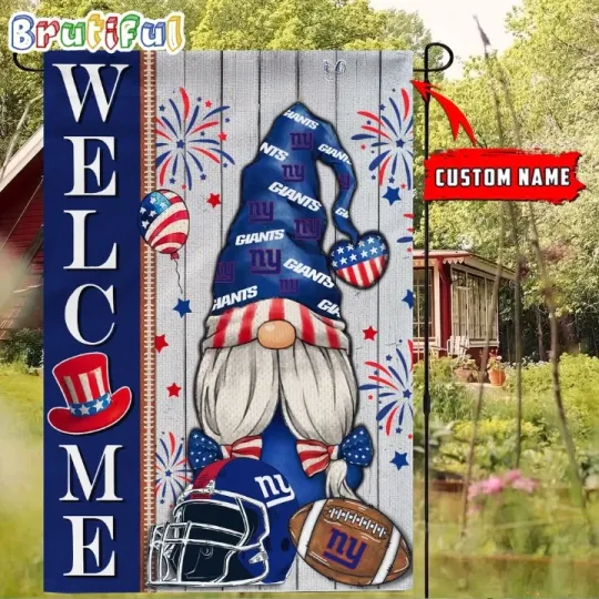 Discover Personalized New-York-Team Giants 4th Of July Flag, Happy 4th July Flag