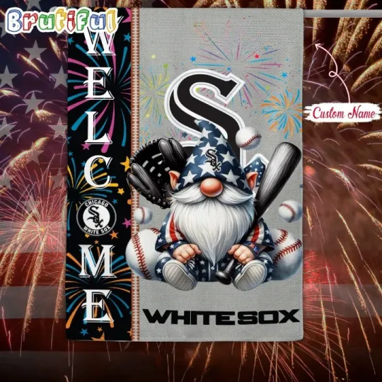 Discover Personalized Chicagos Team White Soxs 4th Of July Flag, Happy 4th July Flag
