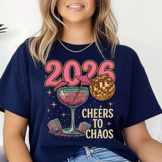 Discover Cheers to Chaos 2026 T-shirt : New Year Party Unisex Tee