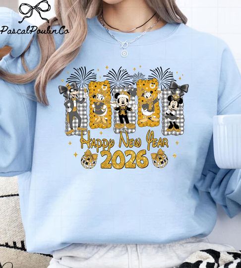 Discover Happy New Year 2026 Shirt   New Year Party Shirt  Mouse Inspired Holiday Tee  Festive 2026 Shirt
