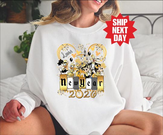 Discover Disney Happy New Year Shirt, Disney Custom Shirt, New Year Sweatshirt, New Year Crew Shirt, Family New Year Trip, Disney New Year's Eve Tee
