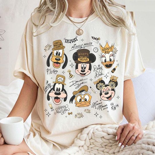Discover Disney Mickey And Friends Signature Shirt, Disney New Year Shirt, Disney Vacation Shirt, Disney Family Trip Shirt, Happy New Year 2026