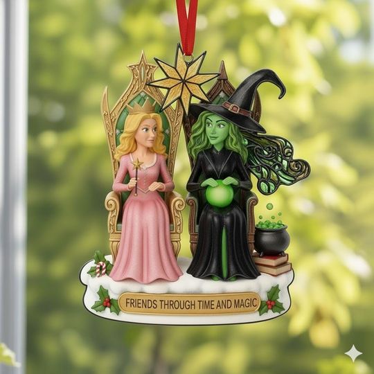 Wicked Musical Ornament: Elphaba and Glinda Keepsake