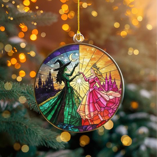 Wicked Ornament, Wicked Gifts, Wicked Christmas Ornament, Elphaba Ornament, Glinda Ornament Wicked The Musical, Wicked Ornament 2025