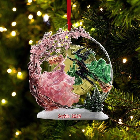 Wicked Movie Ornament, Elphaba Glinda Ornament, Wicked Change For Good Ornament, Friendship Christmas Gift Broadway Wicked Musical