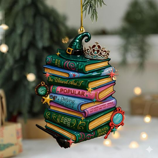 Discover Wicked Books Ornament, Changed For Good Defy Gravity Theater Lovers Gift