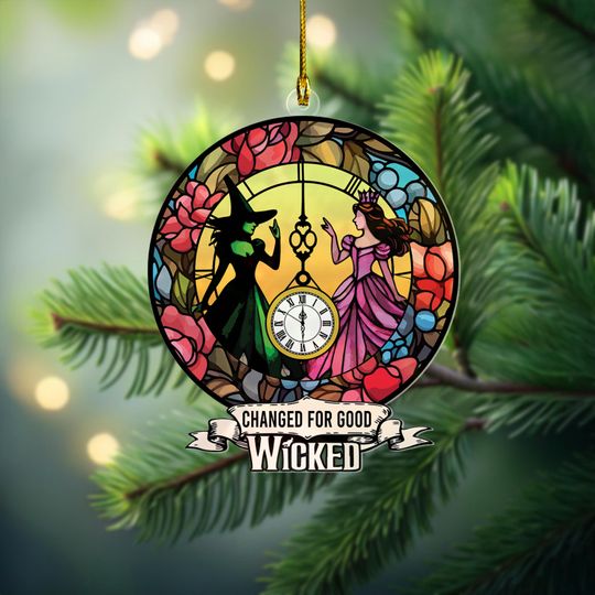 Witches Of Oz Acrylic Suncatcher Ornament, Wicked, Wickeds Merch, Wicked Ornament, Wicked The Musical,Wicked Movie, Acrylic 2D Flat Ornament