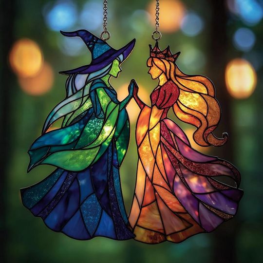 Discover Wicked Witches Acrylic Suncatcher,Wicked Musical Window Hanging, Oz Witches Fan Gift, Wicked Merch Suncatcher