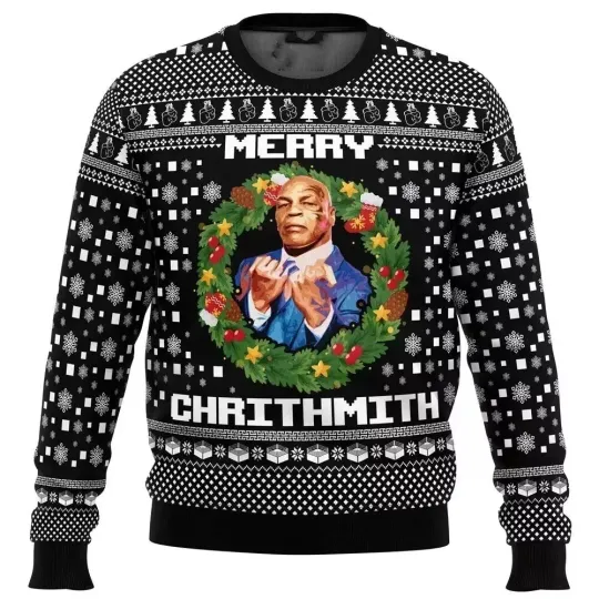 Mike Tyson Ugly Christmas Sweater 3D