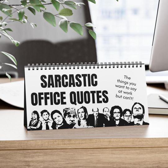 Sarcastic Office Quotes Desktop Calendar 2026 - Funny Motivational Quotes, Vertical Desk Calendar