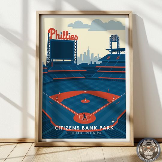 Discover Philadelphia Baseball Stadium Art Print: Modern Ballpark Poster