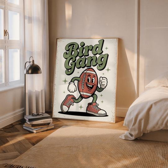 Discover Vintage Philadelphia Eagles Football Print: Retro Sports Wall Art (Digital Download)
