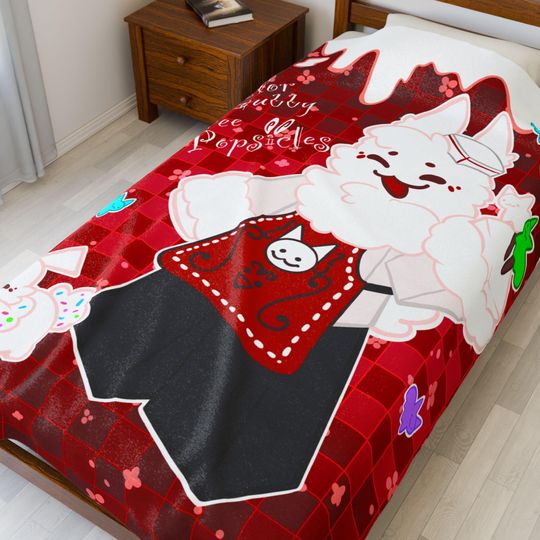 Parlor Gubby Fleece Blanket – Velveteen Plush, Personalized Christmas Gift, 3 Sizes, Elliot from Forsaken, Roblox