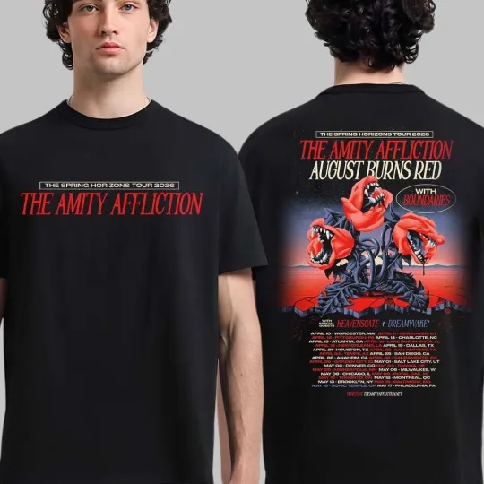 The Amity Affliction The Spring Horizons Tour 2026 T-Shirt