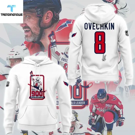 Discover Capitals Alex Ovechkin 900 Goals 2025 Hoodie Chrismas 3D 2025