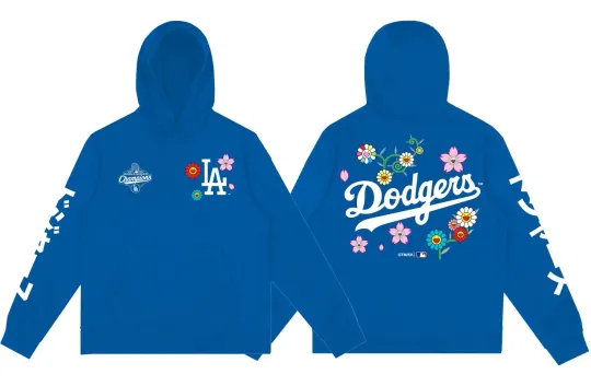 Discover Murakami x Dodgers Royal 2025 World Series Champions Hoodie Fanmade