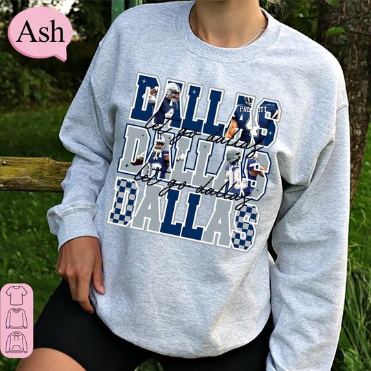 Discover Dallas Football Sweatshirt, Game Day Apparel, Sunday Football Season, Trendy Fan Gift, Team Crewneck