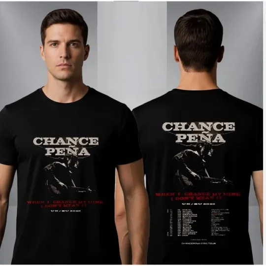 Discover Chance Penna UK EU Tour 2026 When I Change My Mind I Dont Mean It T-SHIRT
