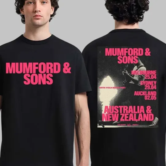 Mumford And Sons Australia And New Zealand 2026 Tour T-Shirt
