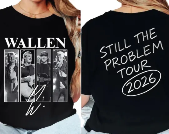 Discover Wallen Western "Still The Problem" Tour 2026 T-shirt: Country Music Graphic Tee