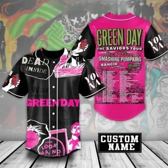 Green Day The Saviour Tour 2024 Baseball Jersey