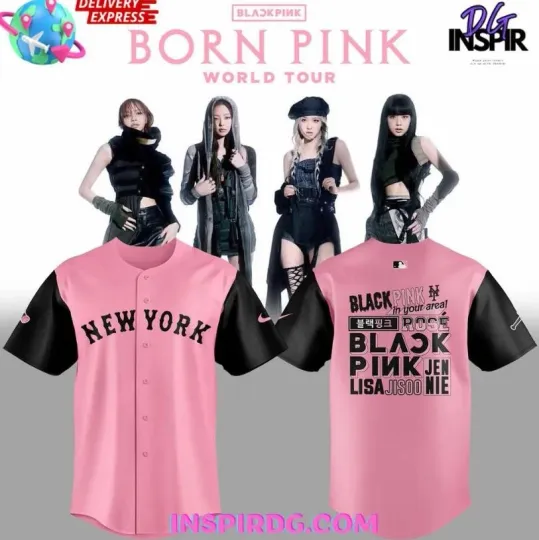 Discover Yc New York Met X Blackpink World Tour 2025 Baseball Jersey