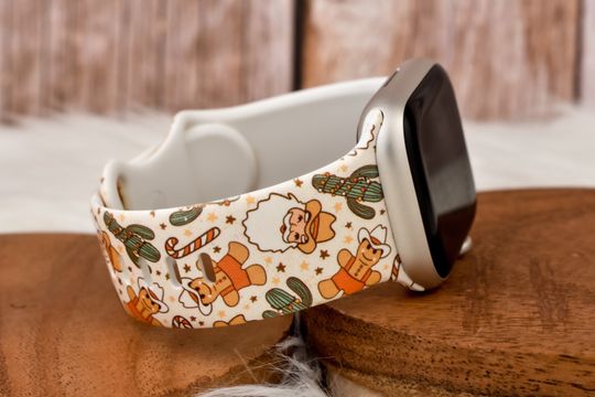 Discover Cowboy Gingerbread Santa Watch Band for Apple Watch, Fitbit, Samsung, Garmin