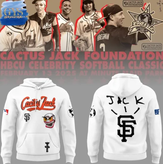 Discover San Francisco Giant X Travis Cactus Jack Mlb 2025 White 3D Hoodie