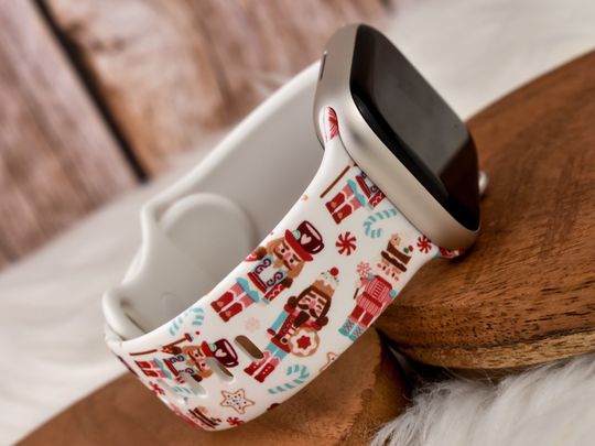 Discover Nutcracker Christmas Silicone Watch Band compatible with Apple Watch Fitbit Samsung Garmin