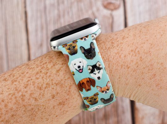 Discover Puppy Dogs Print Silicone Watch Band compatible with Apple Watch Fitbit Samsung Garmin