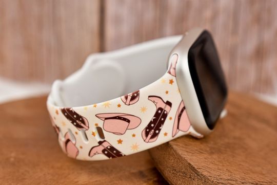 Discover Western Cowboy Boots Print Watch Band for Apple Watch Fitbit Samsung Garmin