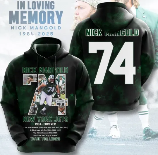 Discover Nick Mangold X New York Jet1984-Forever 3D Hoodie