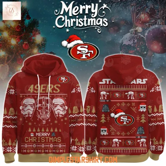 Discover 49ers x Star Wars The Force Christmas 3D Hoodie