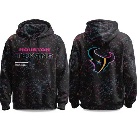 Discover 2025 Texans Crucial Catch 3D Printed Hoodie