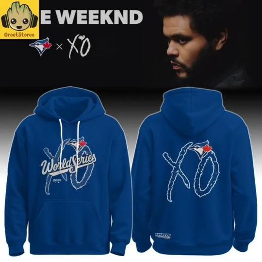 Discover Toront Blue Jays Collab Weeknds 2025 3D Hoodie