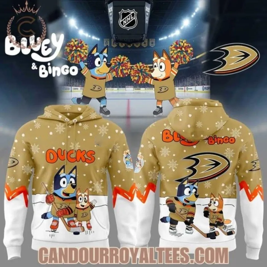 Anaheim Ducks x BlueyDad and Bingo 2025 3D Hoodie
